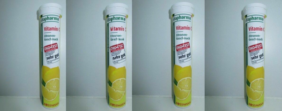 4 x 20pc. Altapharma VITAMIN C Lemon Taste dissolvable tablets New from Germany