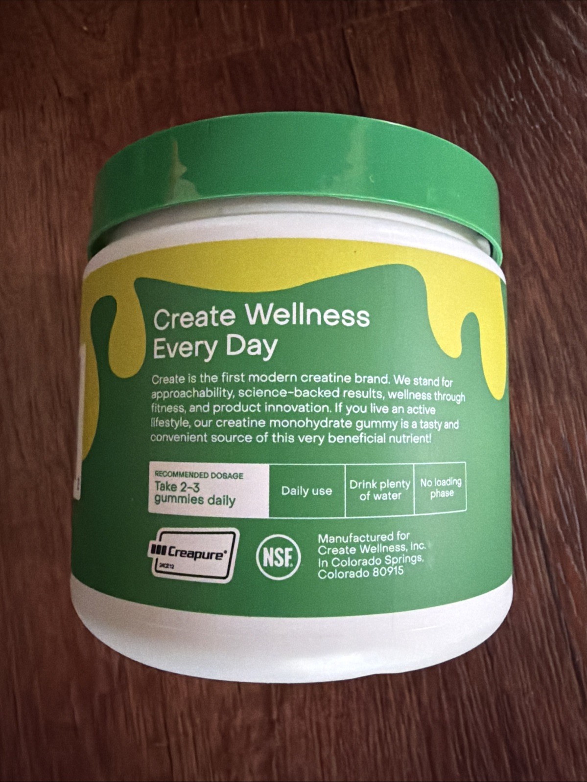 Create Creatine Monohydrate Gummies Sour Green Apple 45 Gummies (PACK Of 3)