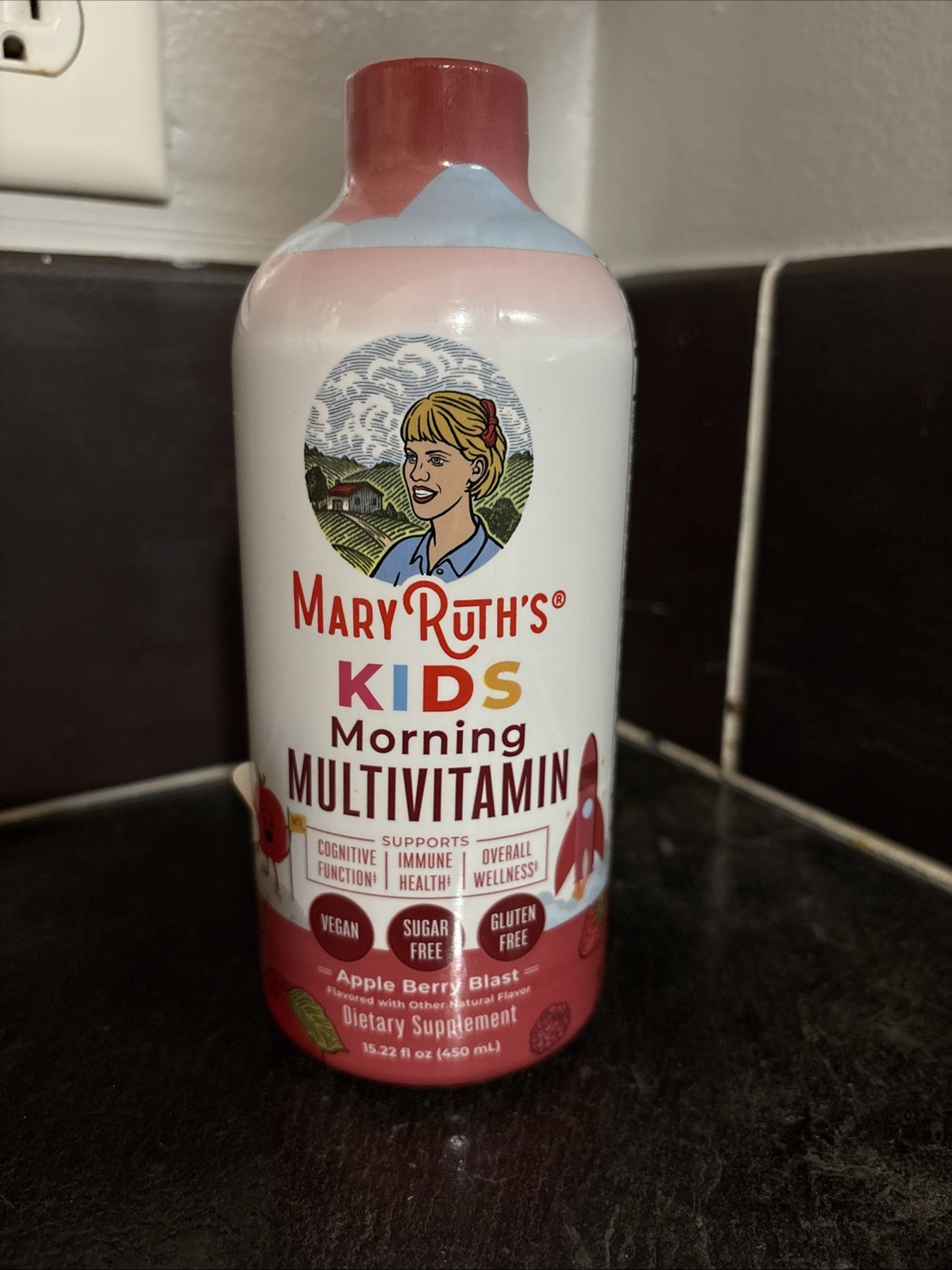 Mary Ruth’s Kids Morning Multivitamin, Apple Berry Blast, 15.22 fl oz