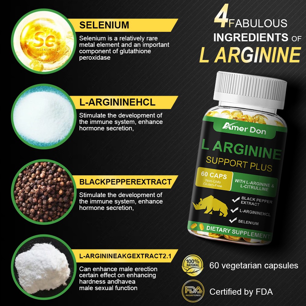 L-Arginine 3000mg Nitric Oxide,Testosterone Booster,Sperm Health, Energy Support