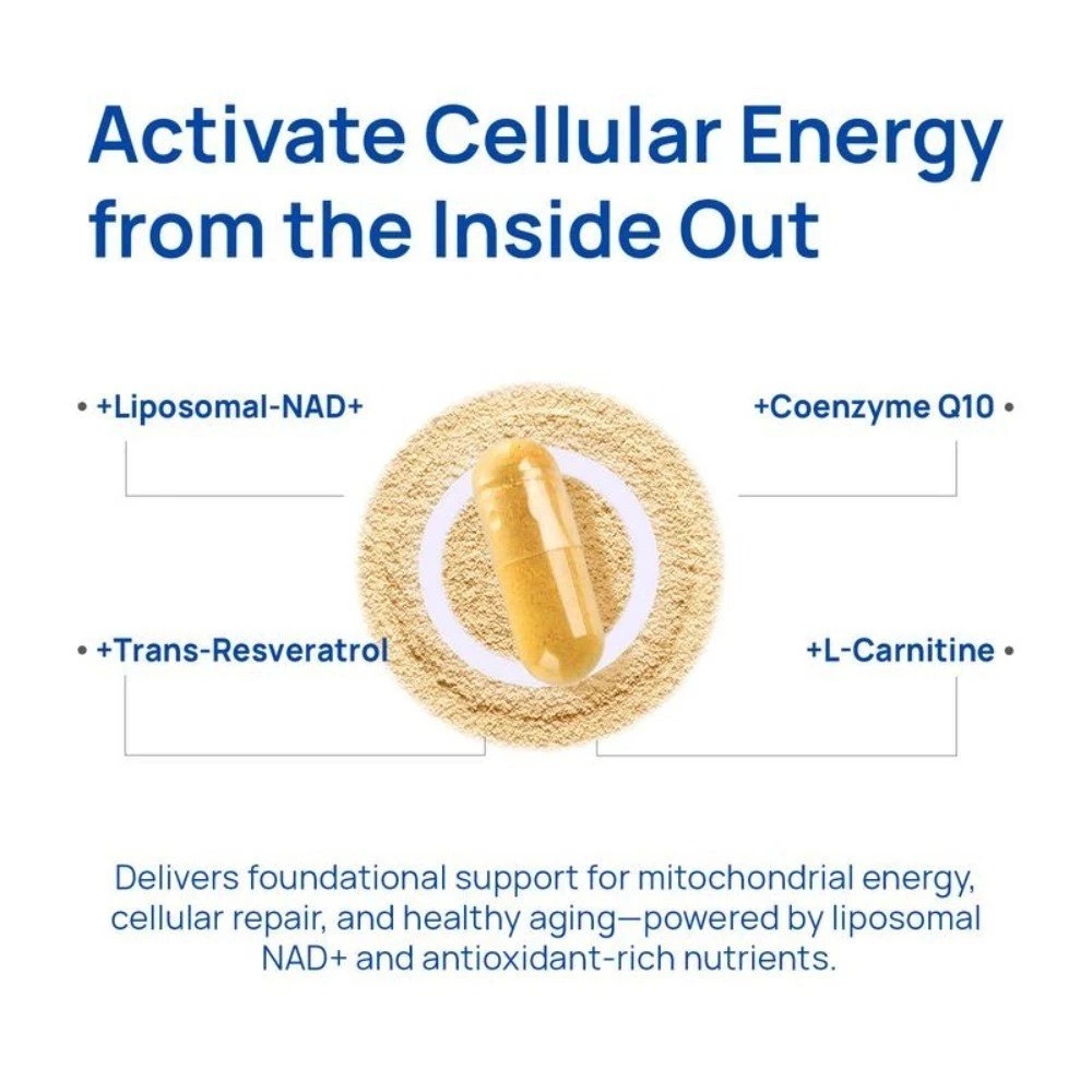 Selerb Men’s NAD+ with Liposomal-NAD+, CoQ10 & Maca for Energy & Vitality, 60ct-