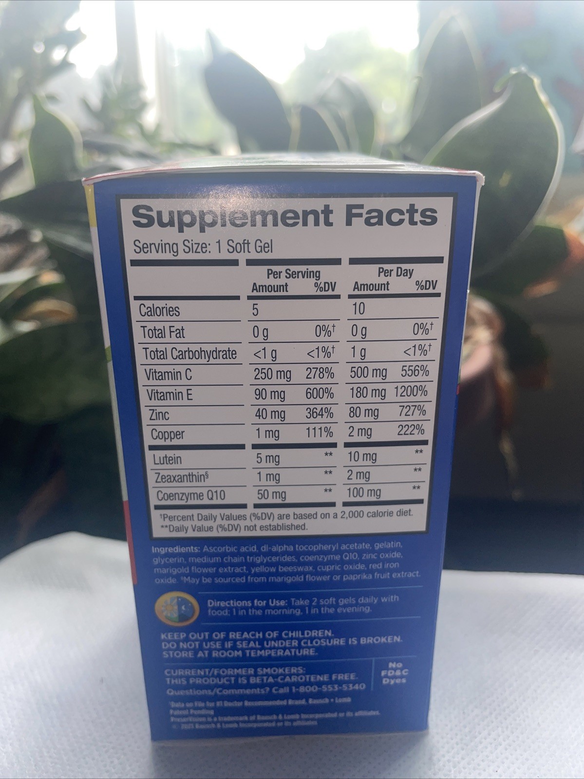 Bausch + Lomb PreserVision Areds 2 + CoQ10, 100mg – 80 Softgels Exp 12-2025
