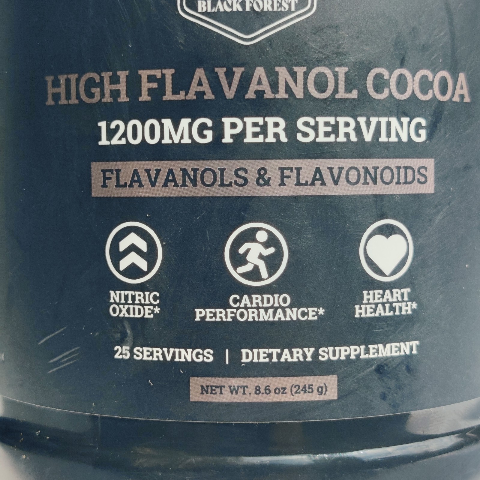 Black Forest High Flavanol Cocoa Powder and Flavonoids Supplement 1200mg 8 oz