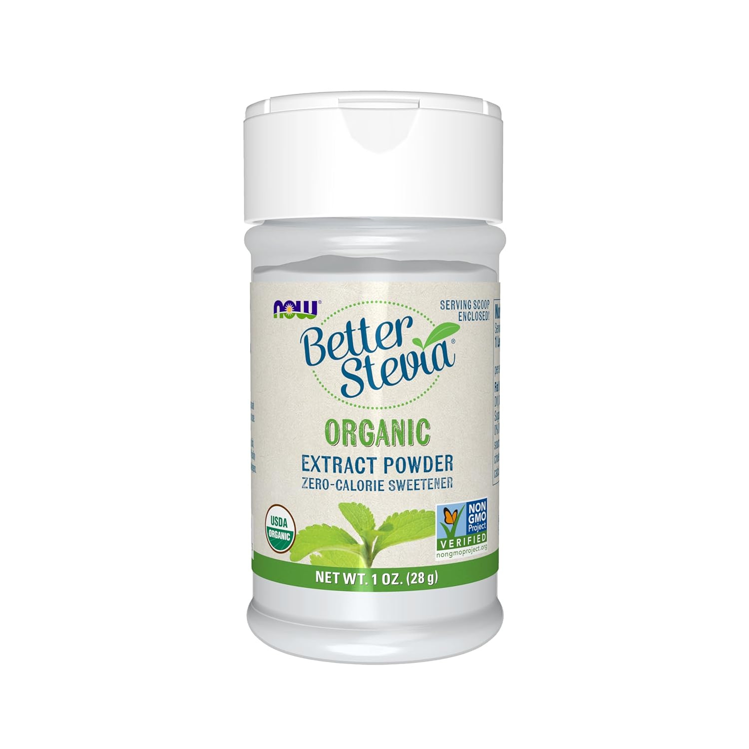 , Certified Organic Better Stevia, Extract Powder, Zero-Calorie Sweetener, Certi