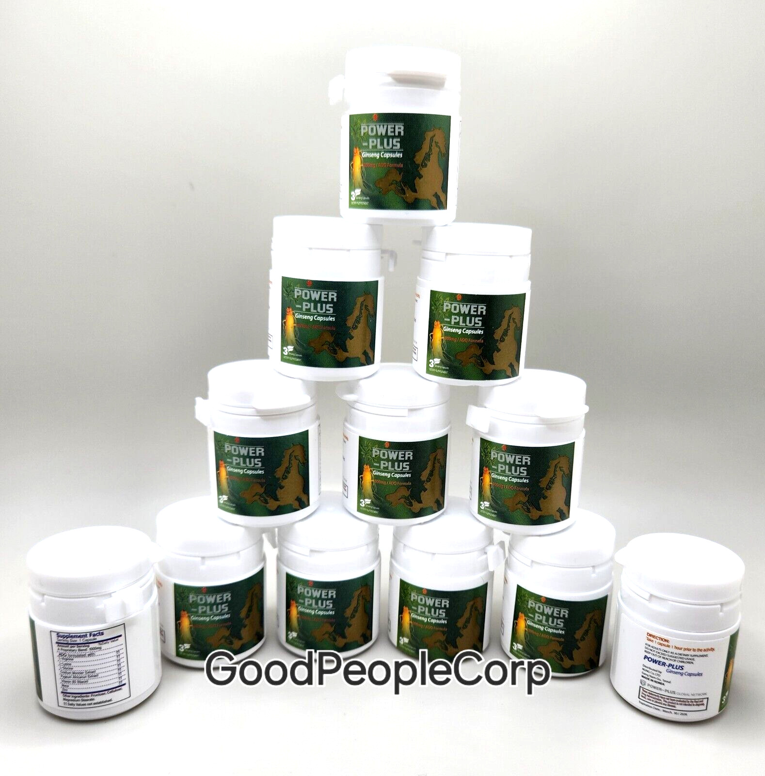 Power-Plus GINSENG capsules Supplement (12 Bottles/BOX) Testosterone Booster
