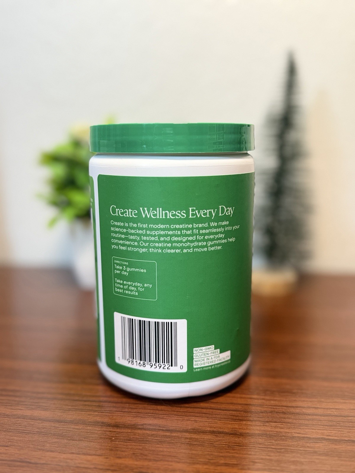 Create Creatine Gummies Sour Green Apple 90 Ct Creapure NSF Certified Sport