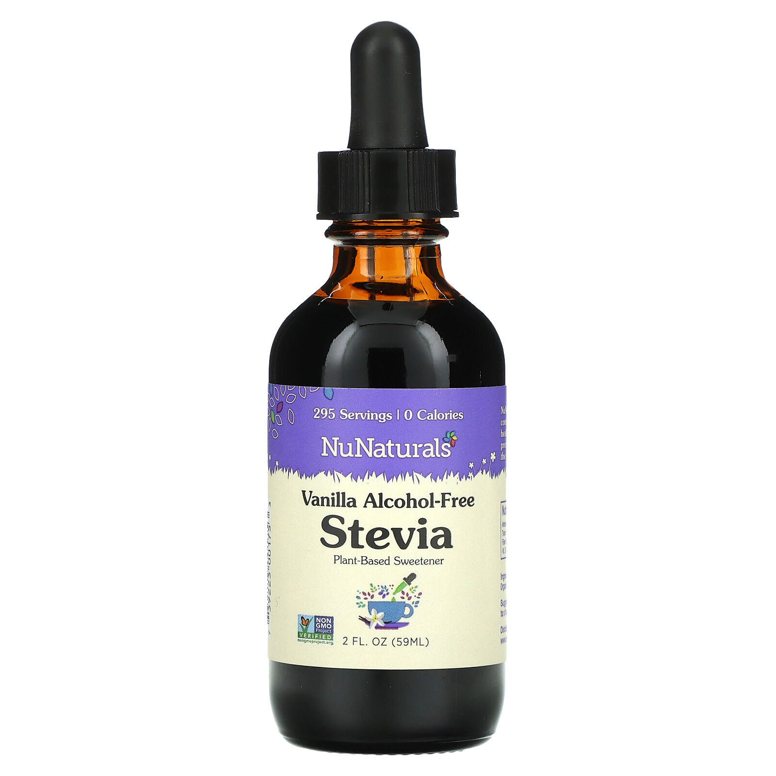 NuNaturals Vanilla Alcohol Free NuStevia 2 fl oz 59 ml Alcohol-Free, Sugar-Free