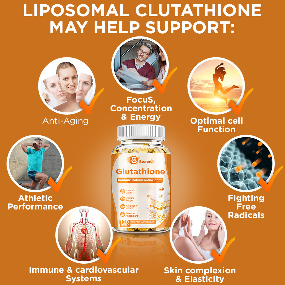 L-Glutathione 1000mg Capsules Antioxidant, Liver, Immune & Cell Health Support