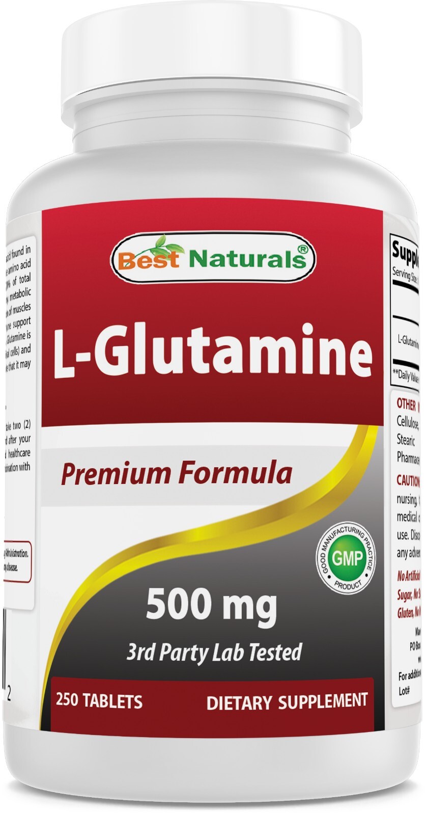 Best Naturals L-Glutamine 500mg, 250 Tablets