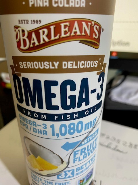 **BRAND NEW**Barlean’s Delicious Omega-3 Fish Oil Pina Colada 16 OZ