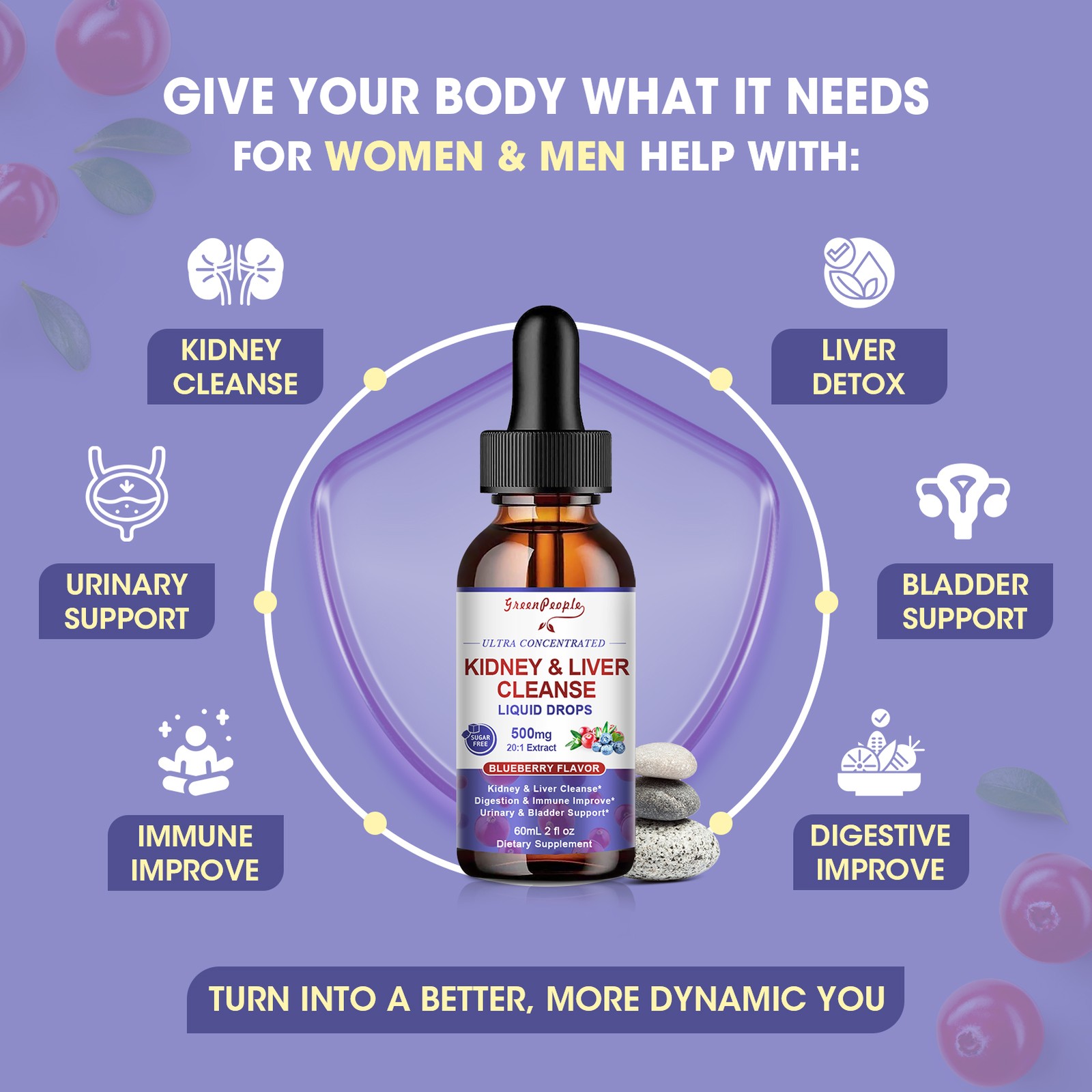 Kidney Cleanse Detox & Repair Drops Urinary Tract And Liver Cleanse 2oz