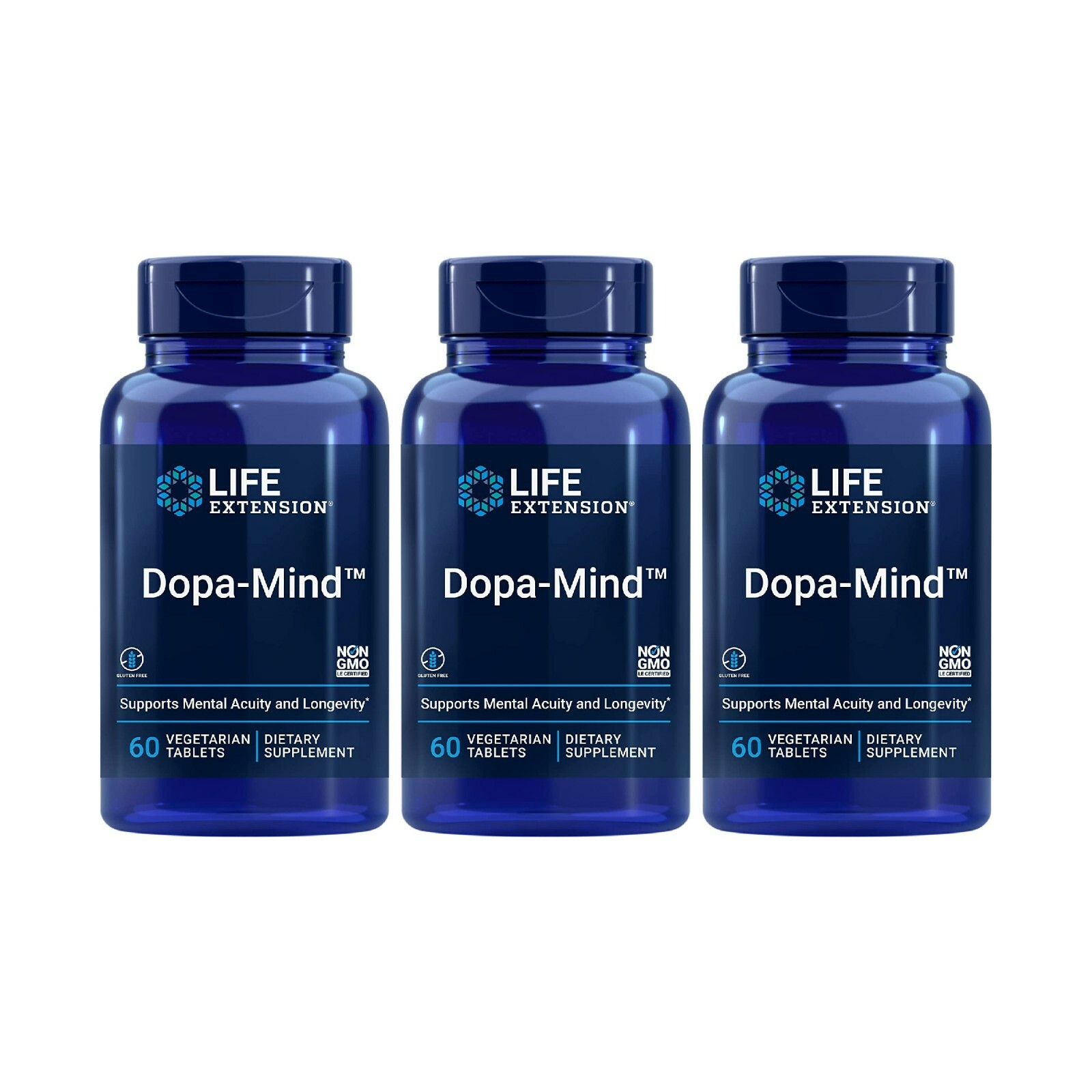 Life Extension Dopa-Mind – Supports Mental Acuity & Longevity 60 Tablets 3 Pack