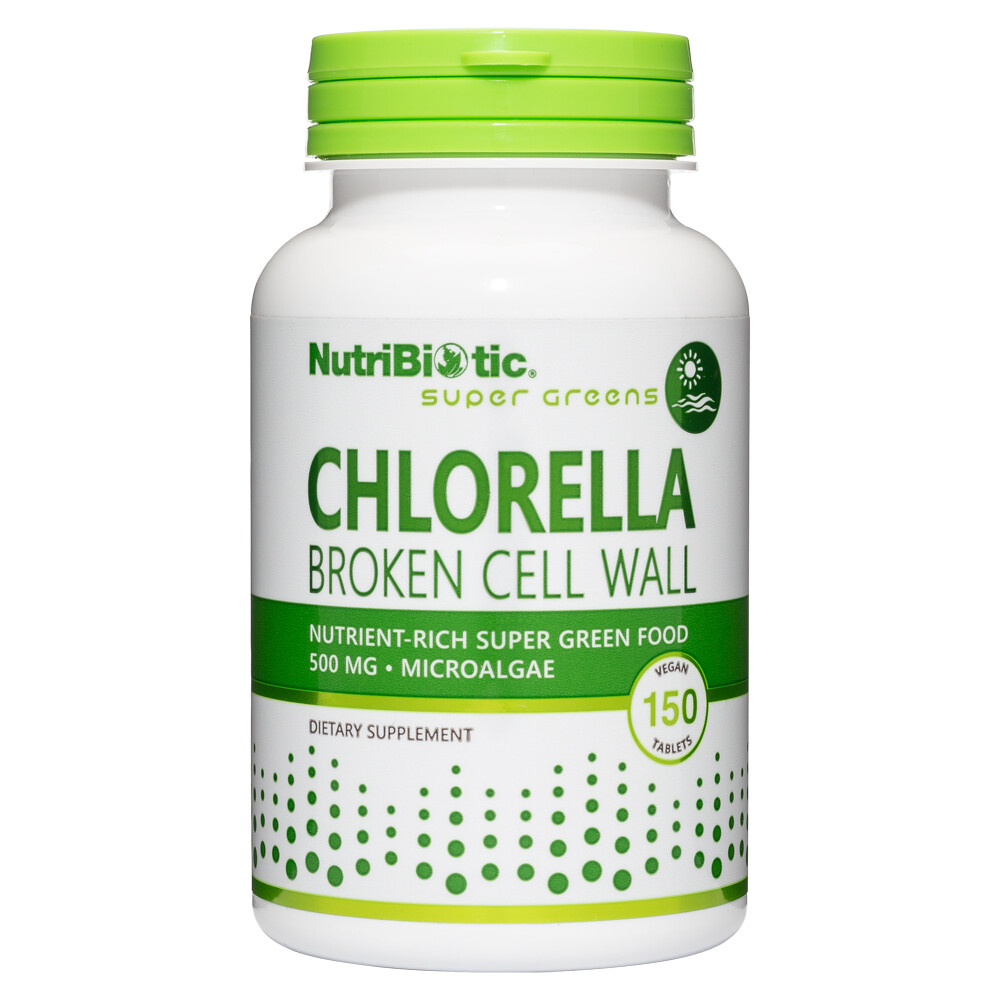 NutriBiotic Chlorella Nutrient-Rich Super Green Food 500 mg • Microalgae