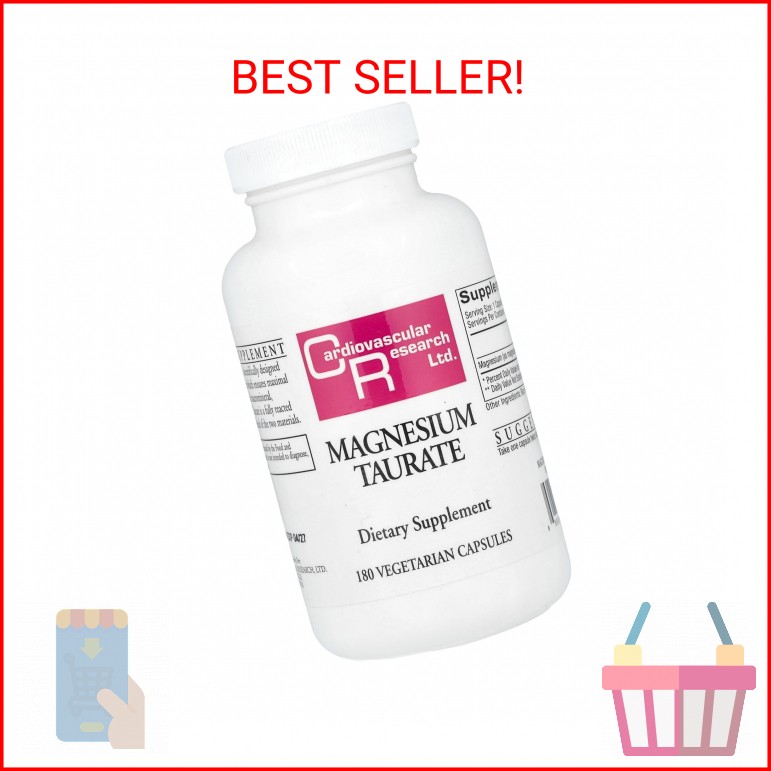 Cardiovascular Research Magnesium Taurate 125 mg, Creamy White, 180 Capsules (MA