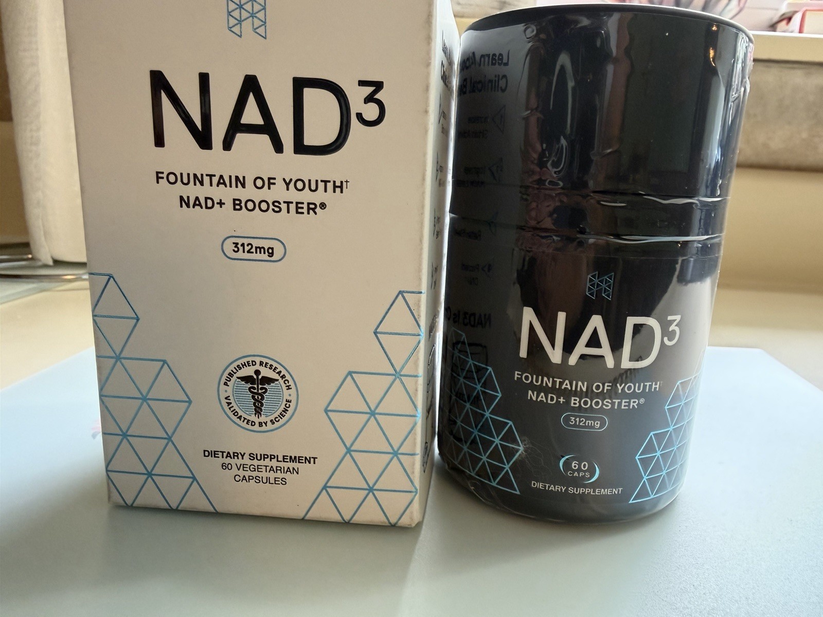 NAD3 Fountain of Youth NAD+ Booster 312mg 60 Vegetarian Capsules Sealed New