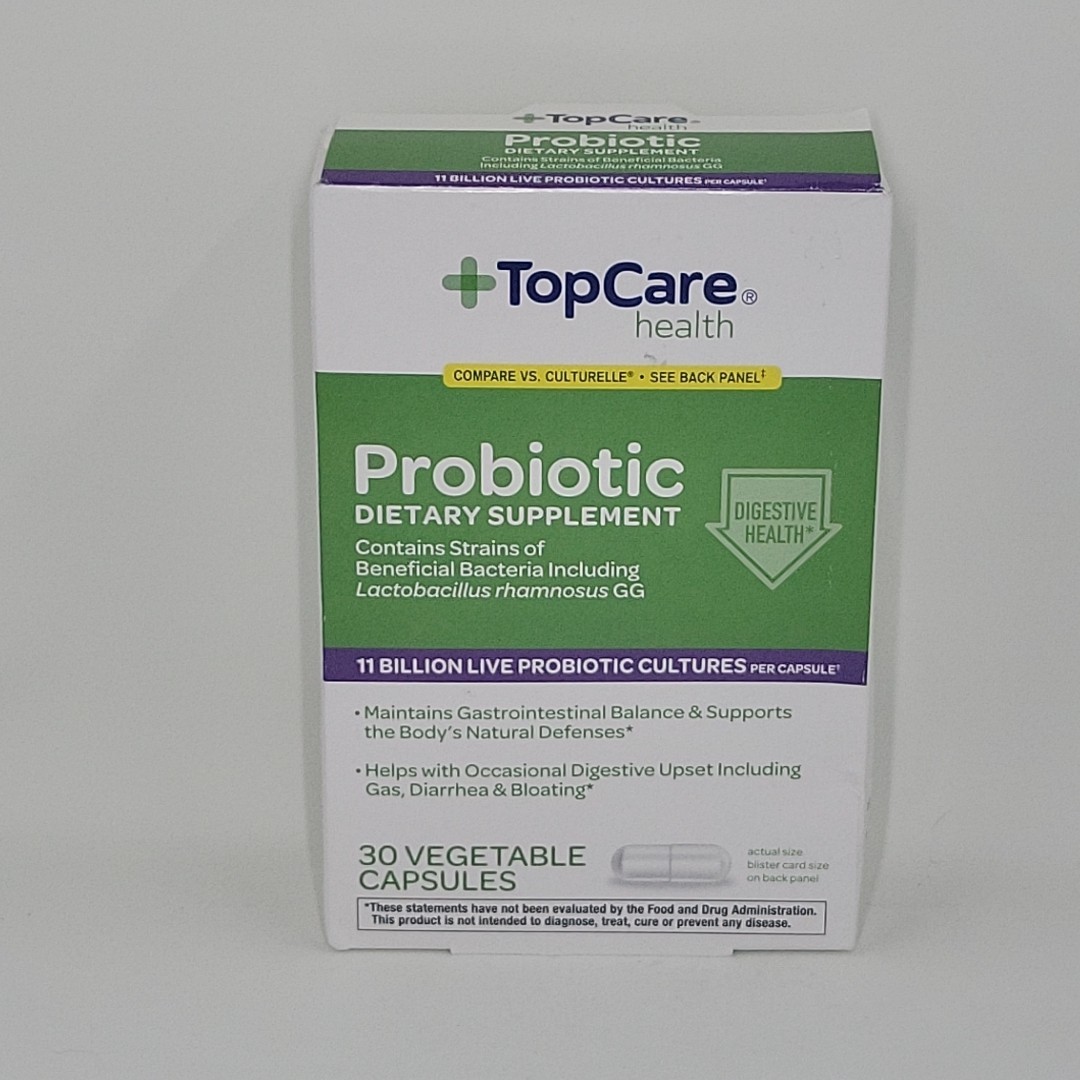 TopCare Health Probiotic Dietary Supplement Digestive Caps Exp 03/26