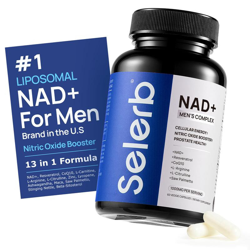 Selerb NAD+ Supplement for Men – With Liposomal-NAD+,CoQ10, L-Carnitine, L-Argi