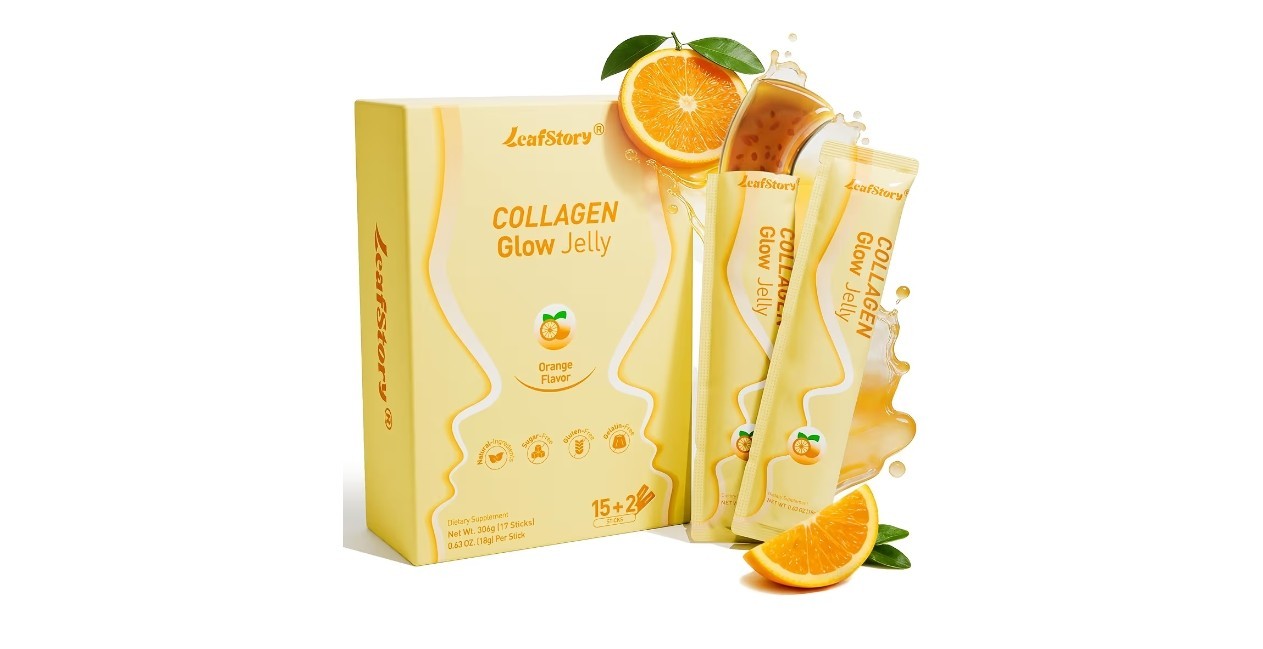 Collagen Glow Jelly 15+2 Sticks Support Skin, Hair & Nails Health