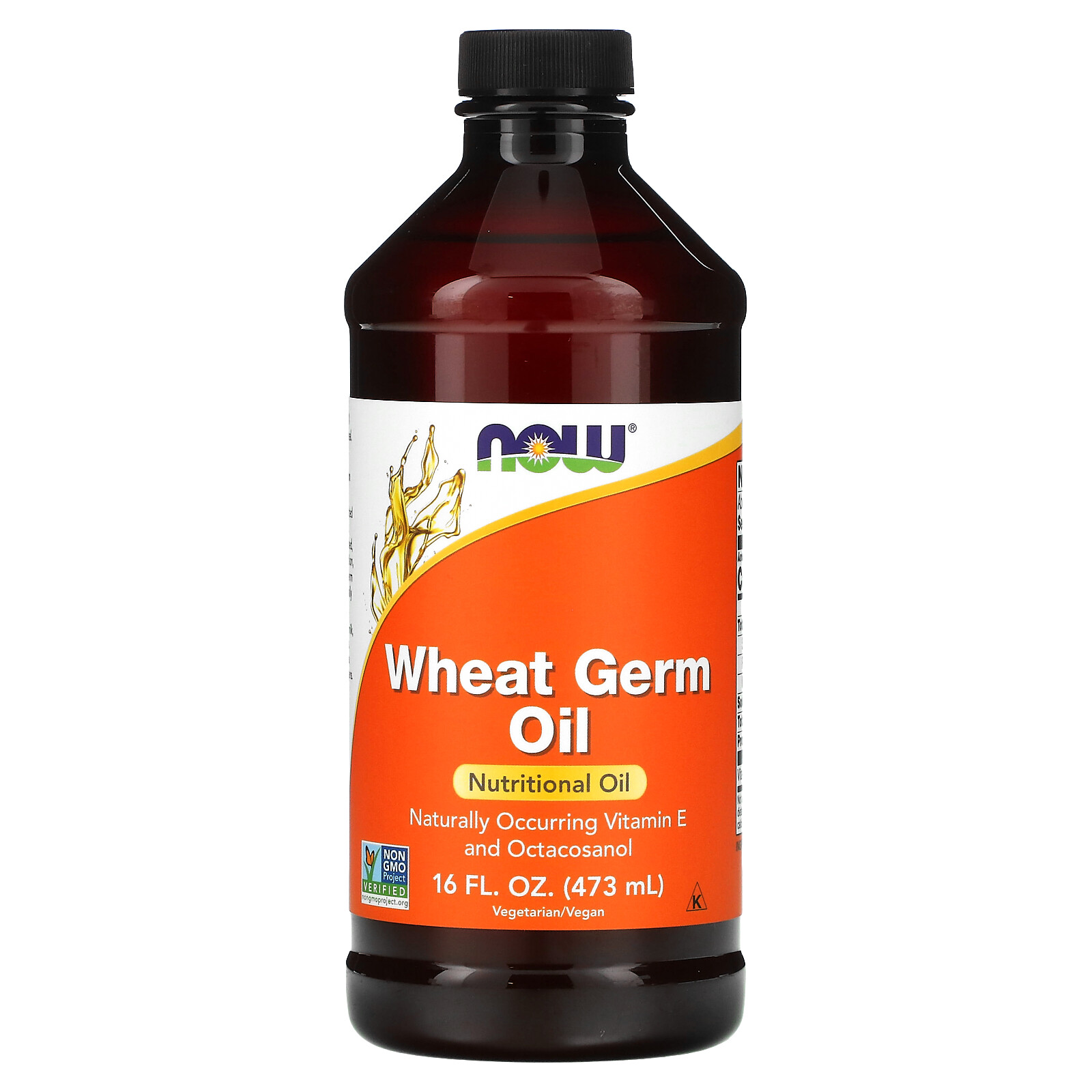 Now Foods Wheat Germ Oil 16 fl oz 473 ml GMP Quality Assured, Vegan, Vegetarian