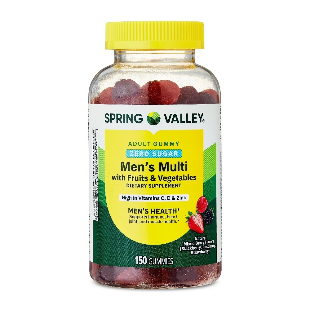 Zero Sugar Men’s Multi Gummy Vitamins 150 Count Adult Daily Supplement Nutrition