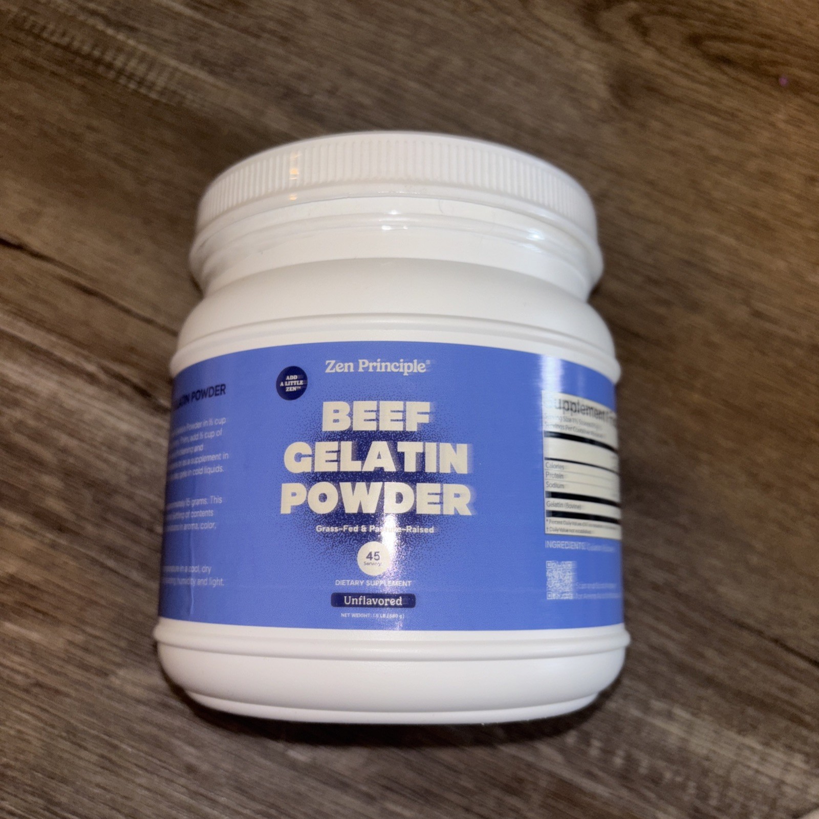 Grass-Fed Gelatin Powder, 1.5 lb. Cooking and Baking. Gummies Desserts.