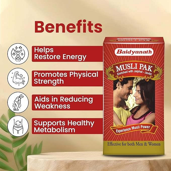 Baidyanath Musli Pak for stamina, strength booster 100% herbal 250gms/ Pack 1