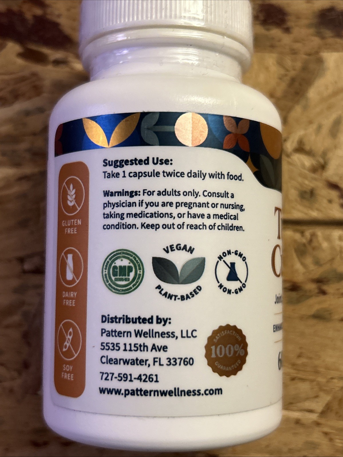 Pattern Wellness Turmeric Curcumin 1300mg – 60 Caps – Best By: 02/26