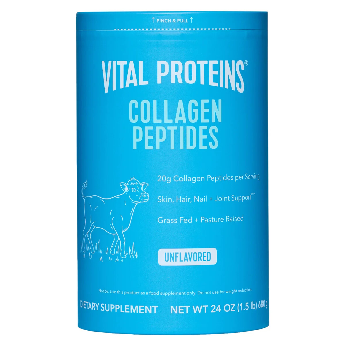 Vital Proteins Collagen Peptides, Unflavored, 24oz EXP 2027