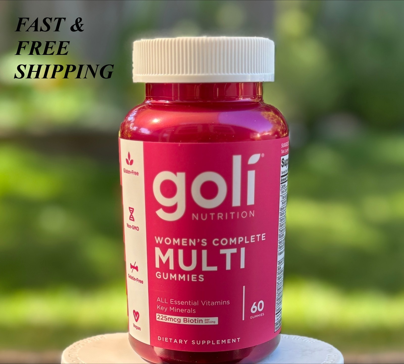 2 BOTTLES- NEW Goli Nutrition Women‘s Complete Multi Vitamin Vegan Gummies -60ct