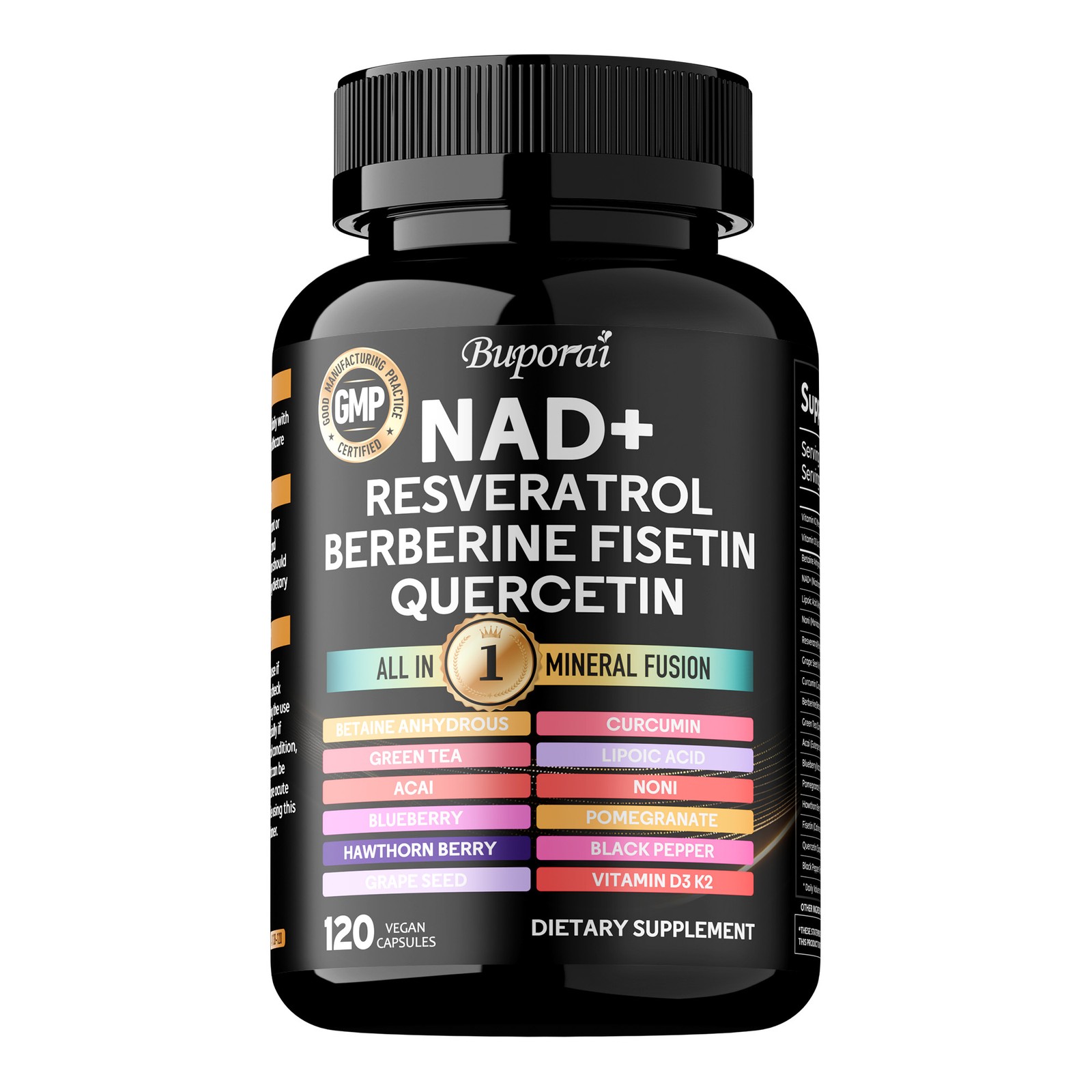NAD+ – with Resveratrol, Berberine, for Anti-Aging, Antioxidant, Energy, Focus