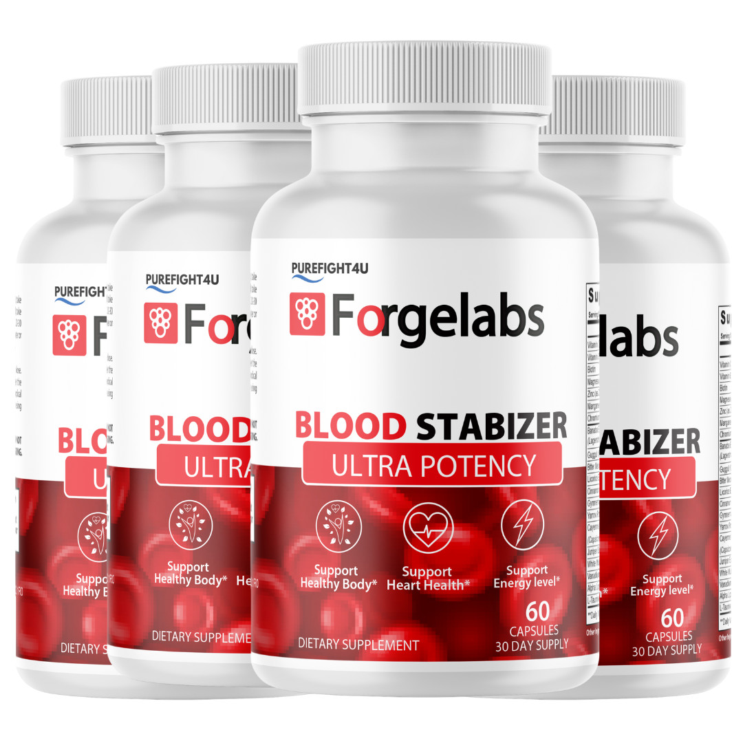 Forgelabs Blood Stabilizer, Natural Blood Support Supplement – 4 Bottles