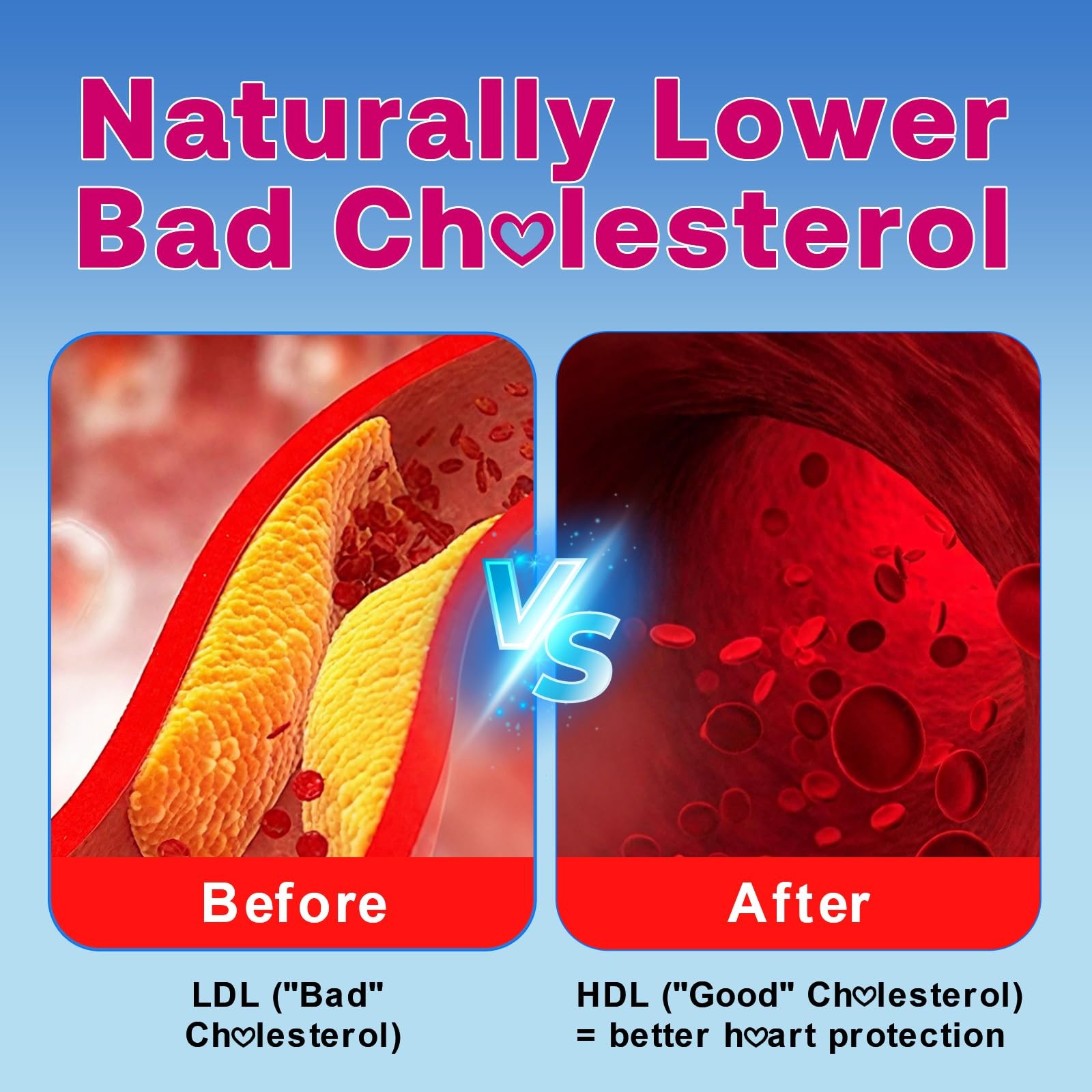 Cholesterol Gummies, Cholesterol Supplements with 2000mg Plant Sterols & Stanols