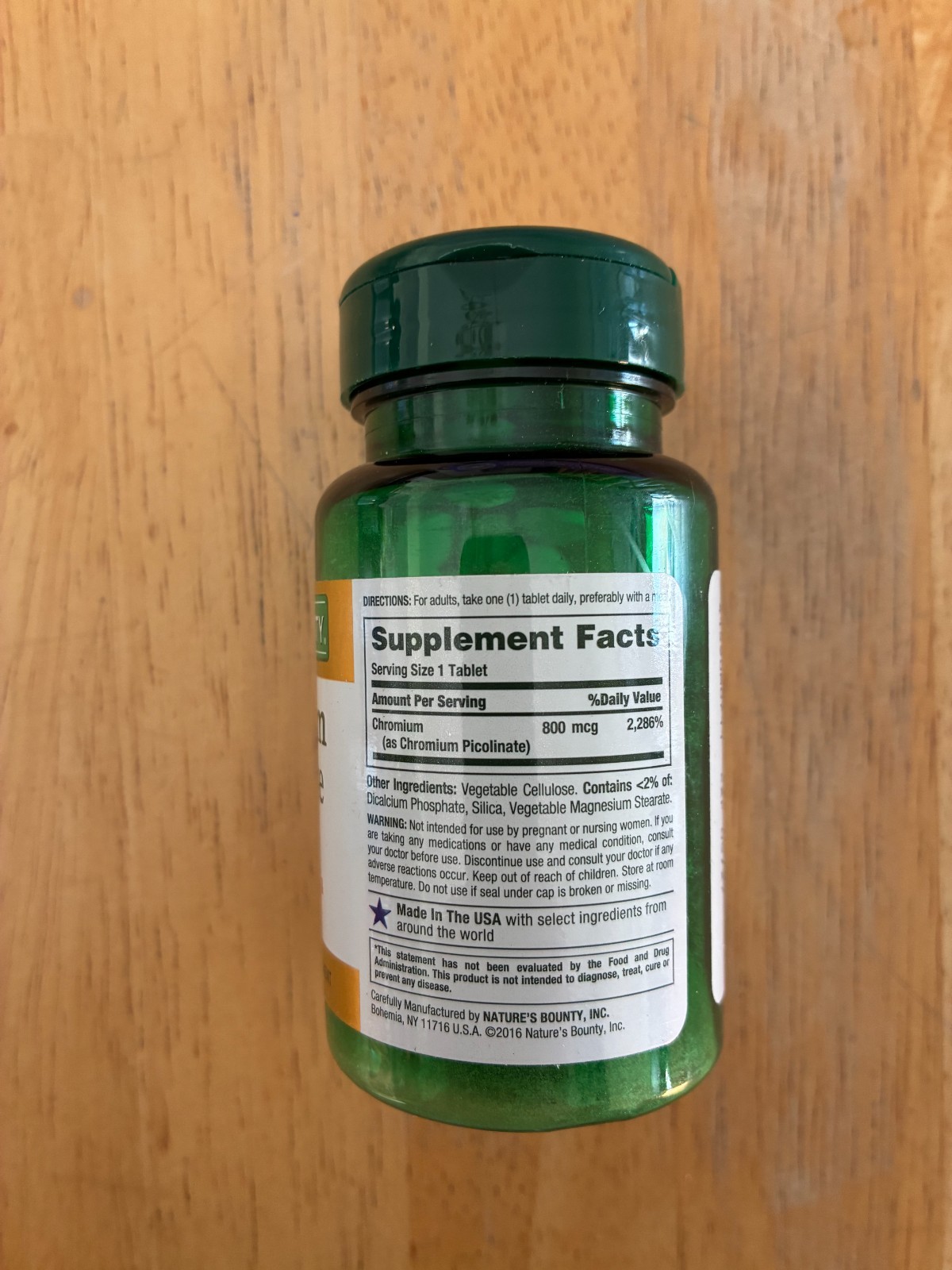 Natures Bounty Mega Chromium Picolinate 50 Tablets 800mcg Exp 05/2027