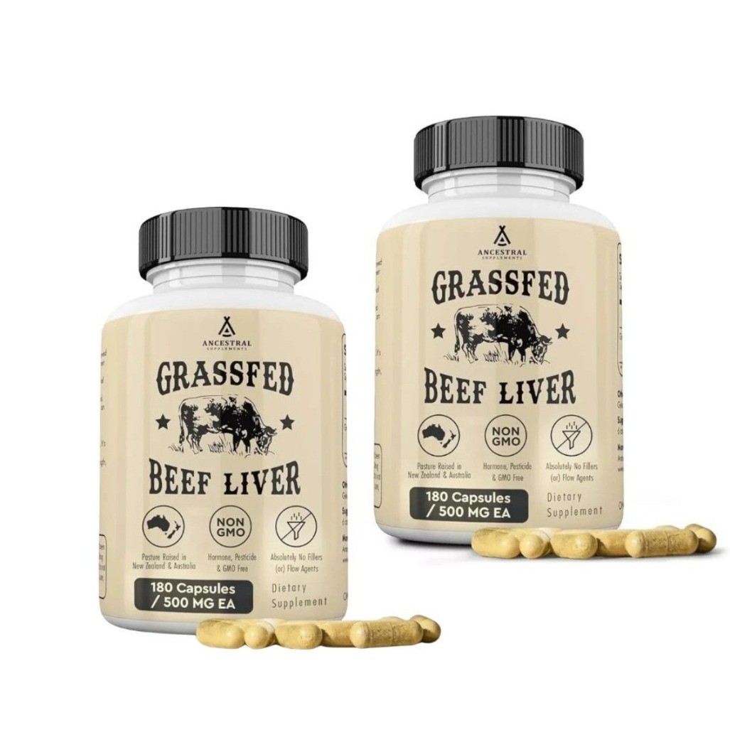 Ancestral Supplements Grassfed 180 Caps Beef Liver Health and Energy