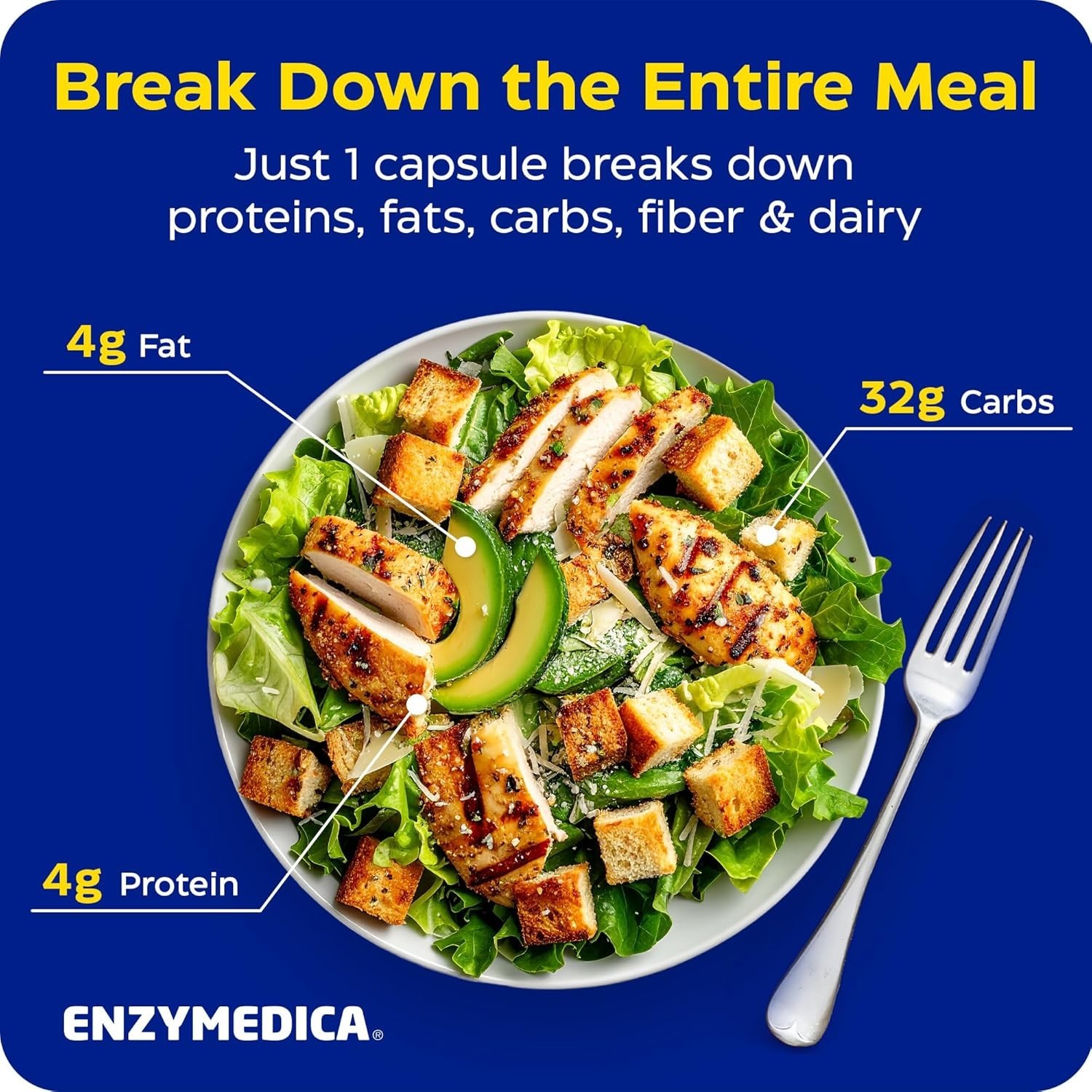 Enzymedica Digest Basic – Digestive Enzyme Supplement for Women & Men