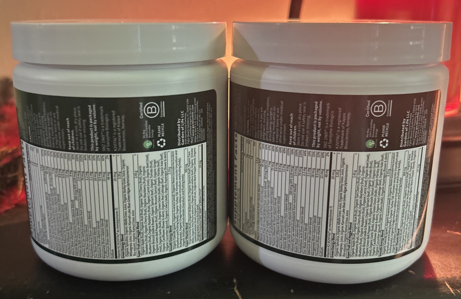 Garden of Life Advanced Organic Greens Apple Berry 6.44oz Superfood Lot 2