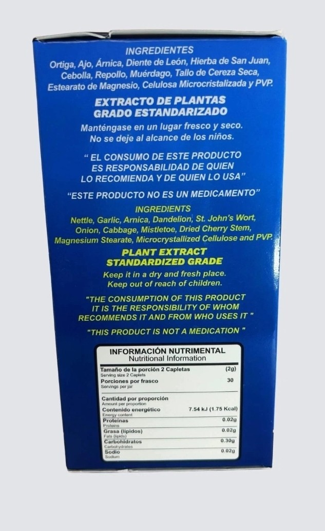 Natural de Mexico Ciatica Sciatic Nerve Plus 60 Caps