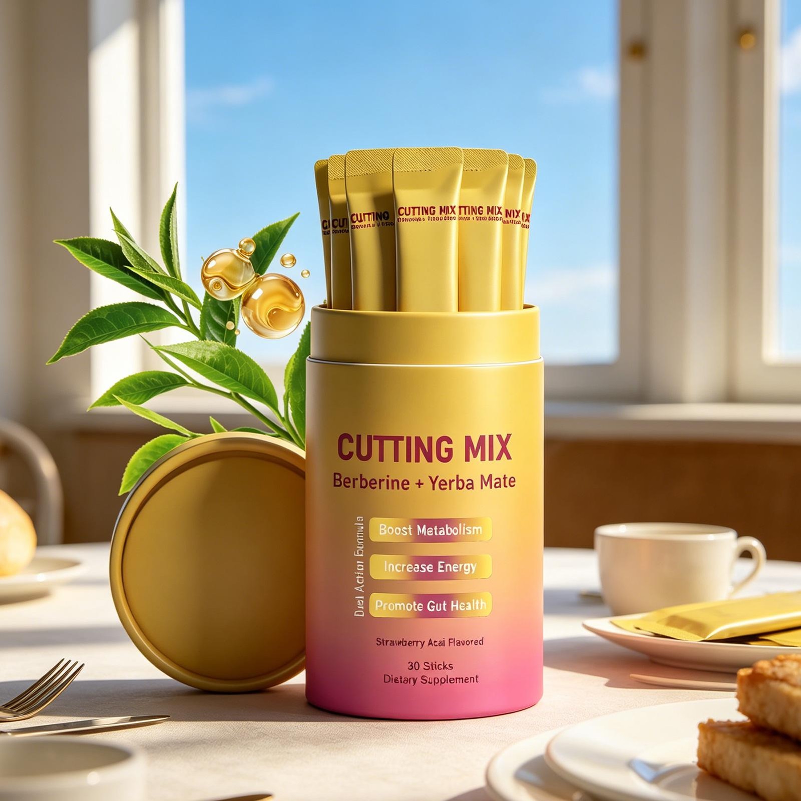 Cutting Drink Mix – Berberine, Chromium, FOS, Yerba Mate