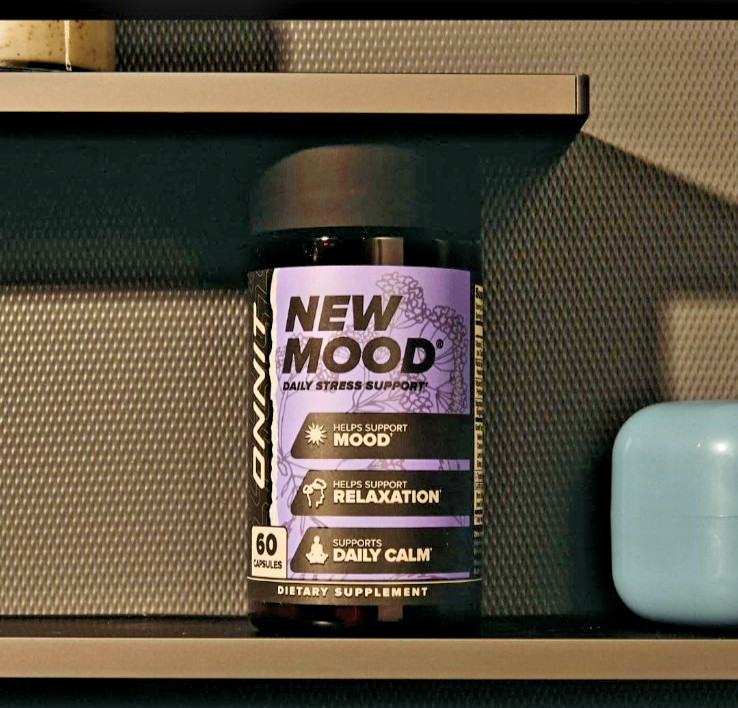 Onnit New Mood 30 Ct, Daily Calm Formula, Stress & Mood Support, Sealed, Exp8/26