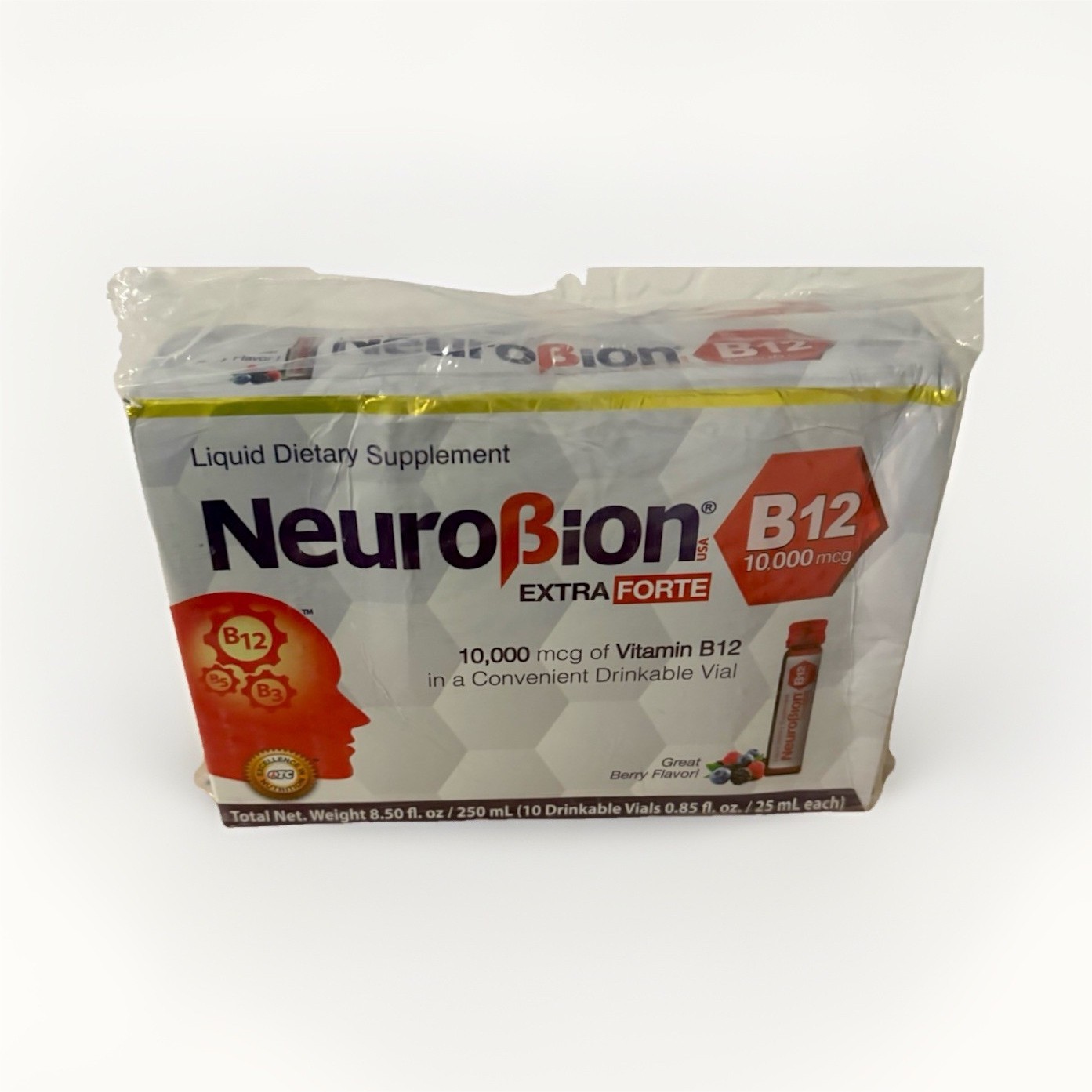 Neurobion Extra Forte Vitamin B12 Liquid 10,000 mcg Berry Flavor 10 Vials