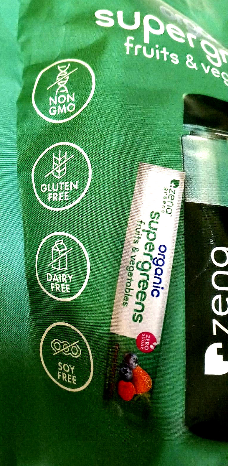 Zena Greens Organic Supergreens Fruits & Vegetables Powder 45 Packs EXP 03/2026