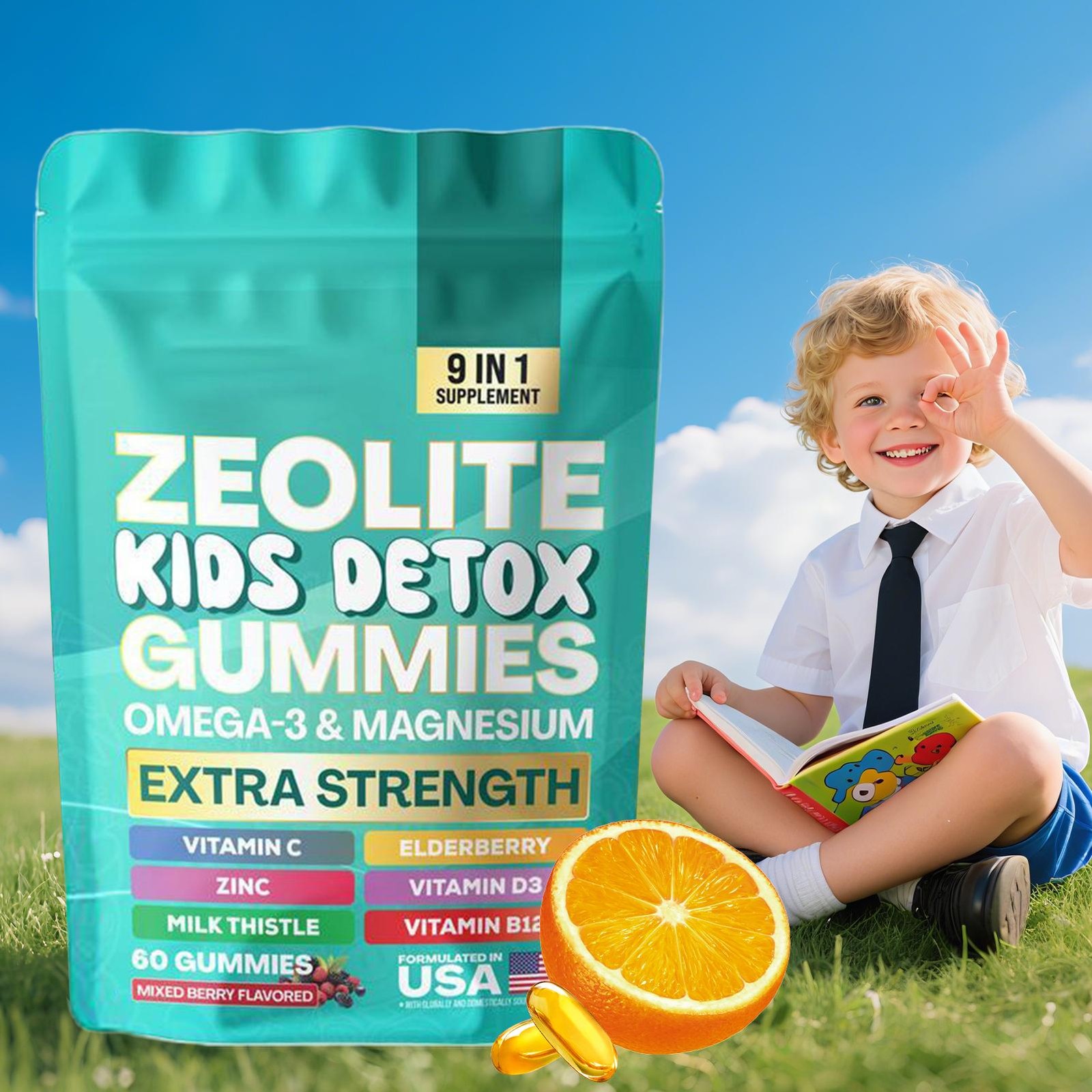 Zelot Detox Chewable Soft Candy – Mixed Berry Flavor -Multi-functional-60 Pieces