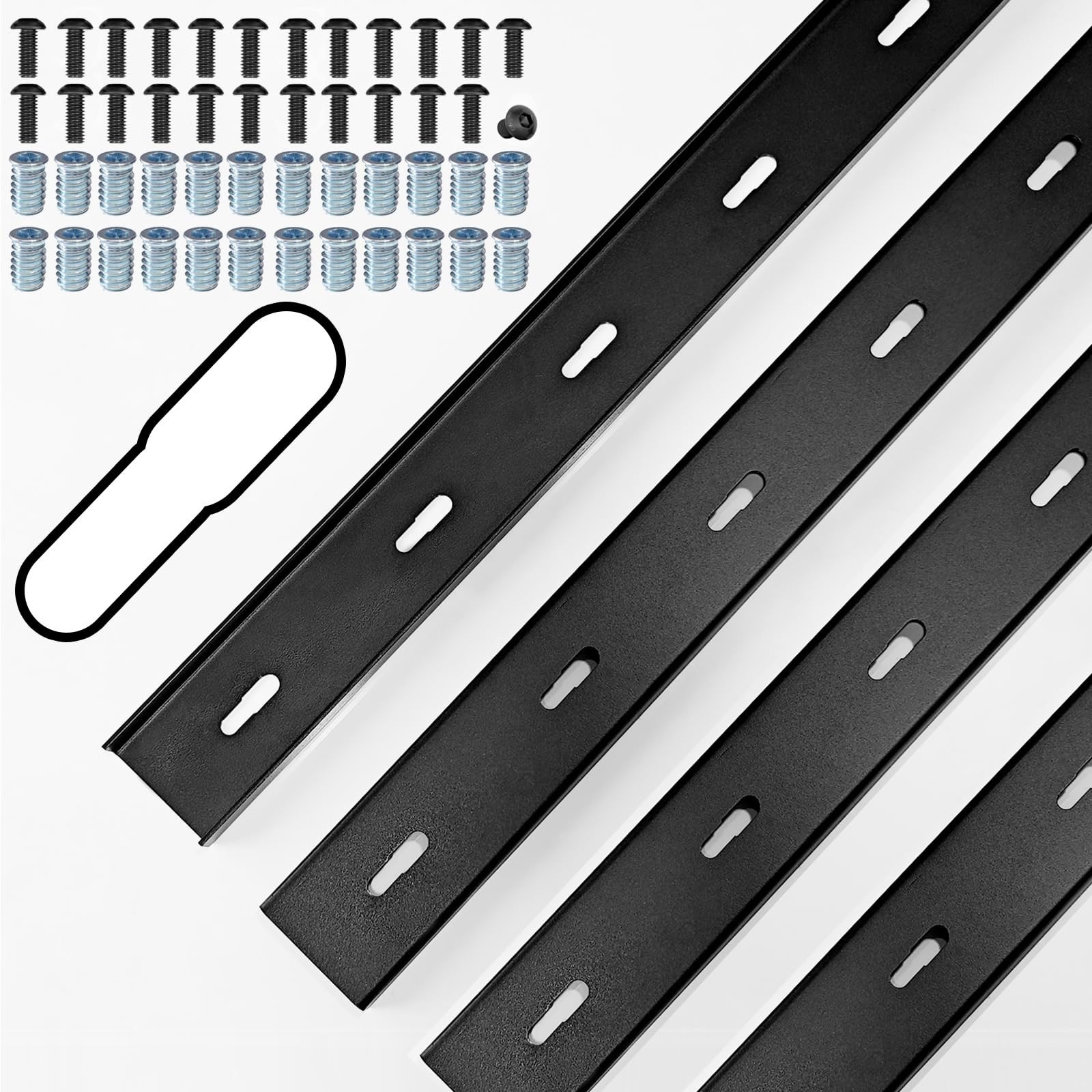 2 Pack 36″ L x 3″ W C Channel Steel Support, 3/4″ Leg, Metal Support Bracing …