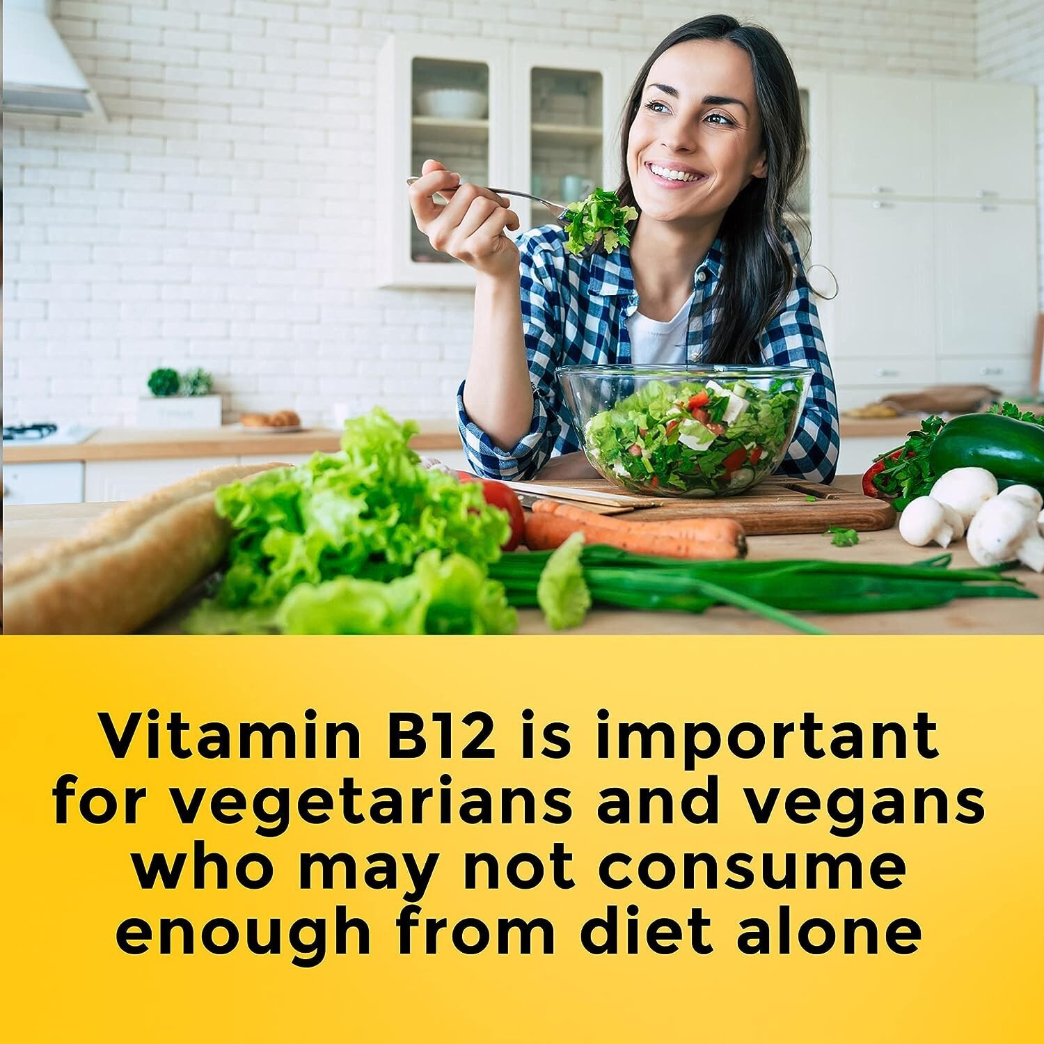 Vitamina B12 1000 mcg, apoyo al metabolismo energético, 150 tabletas
