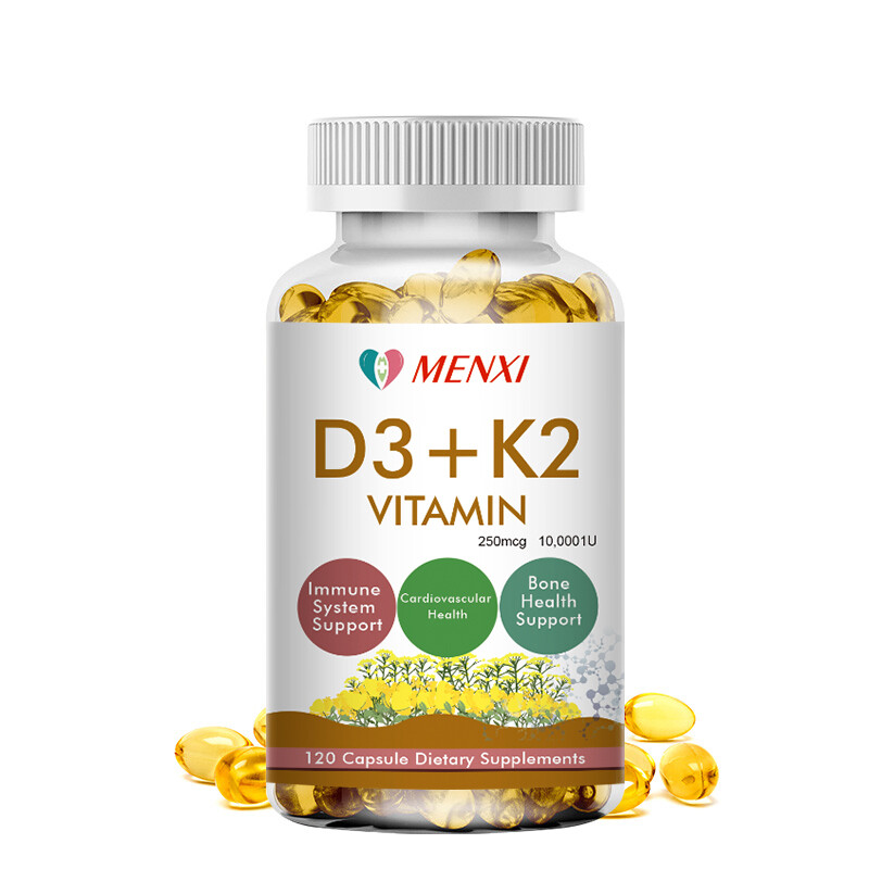 Vitamin D3 with K2 D3 10000IU and K2 250mcg High Strength 3* 120 Vegan Capsules