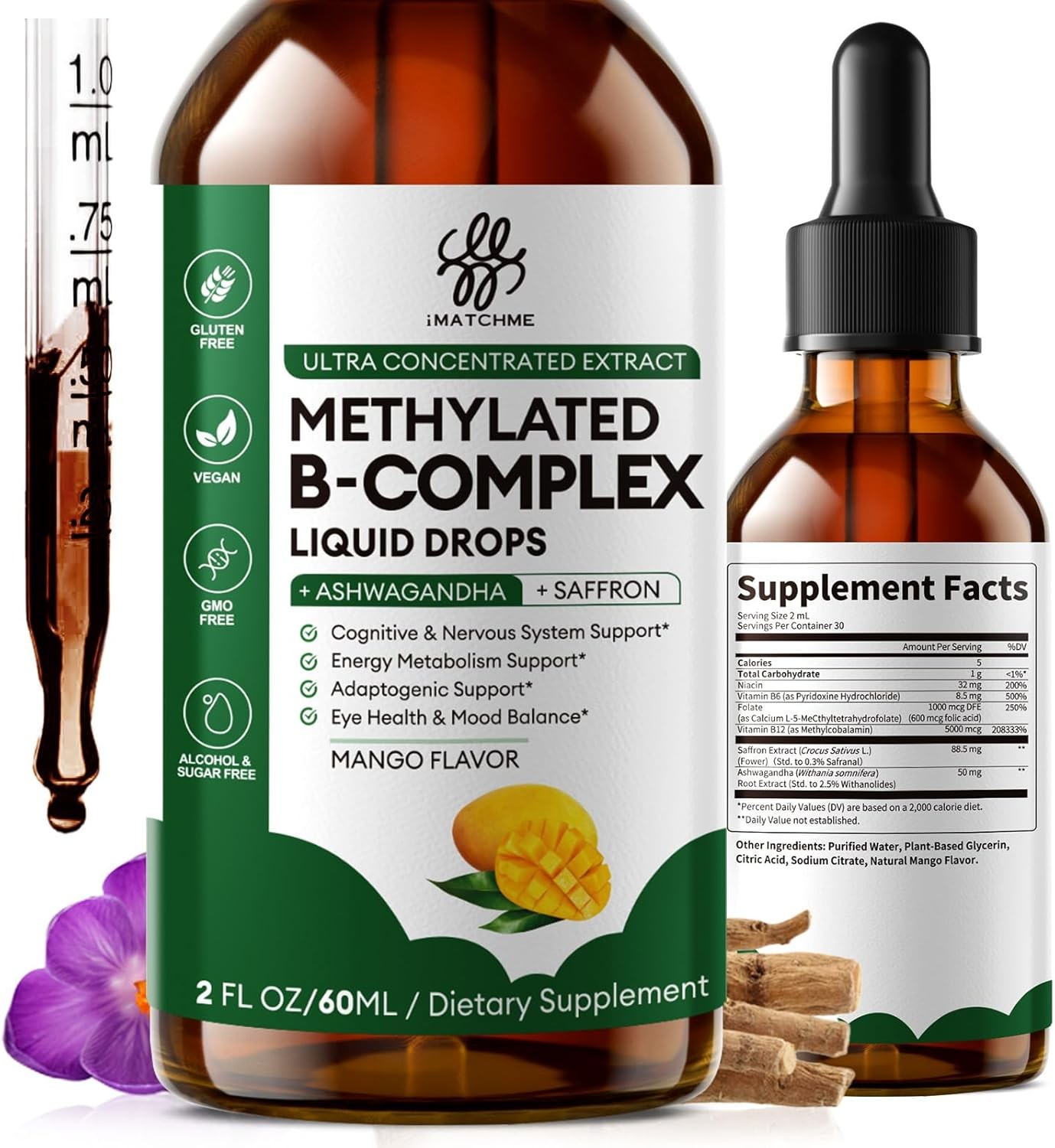 60ML Vitamin B Complex Liquid Drops with Fast Absorption – SuperB Liquid Complex