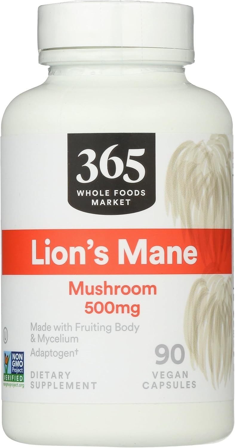 Enhance Cognitive Function with 90 Capsules of Lion’s Mane Mushroom 500mcg
