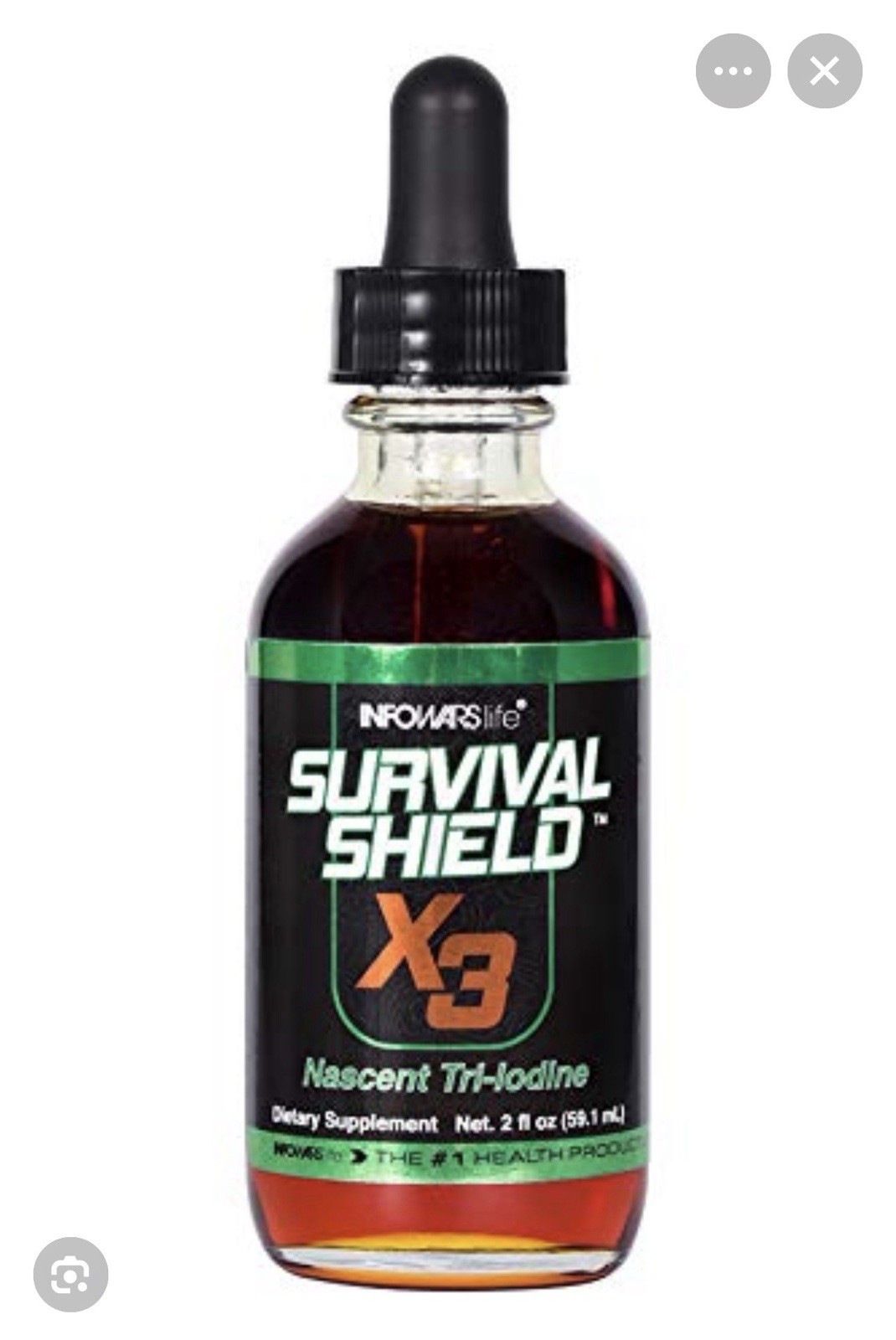 NEW InfoWars Life Survival Shield X3 iodine (1 fl oz) Sealed RARE Find