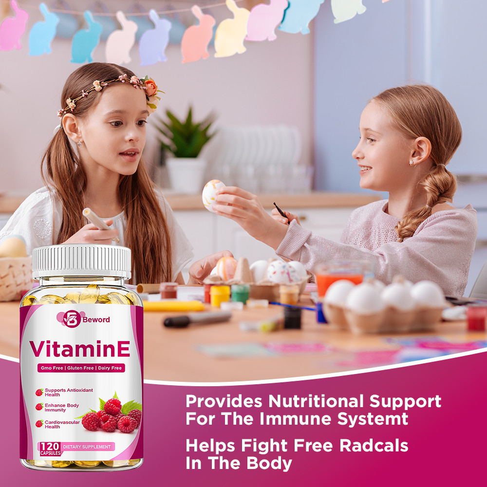 Vitamin E 1000IU Mixed Tocopherols Natural Antioxidant for Skin & Immune Support