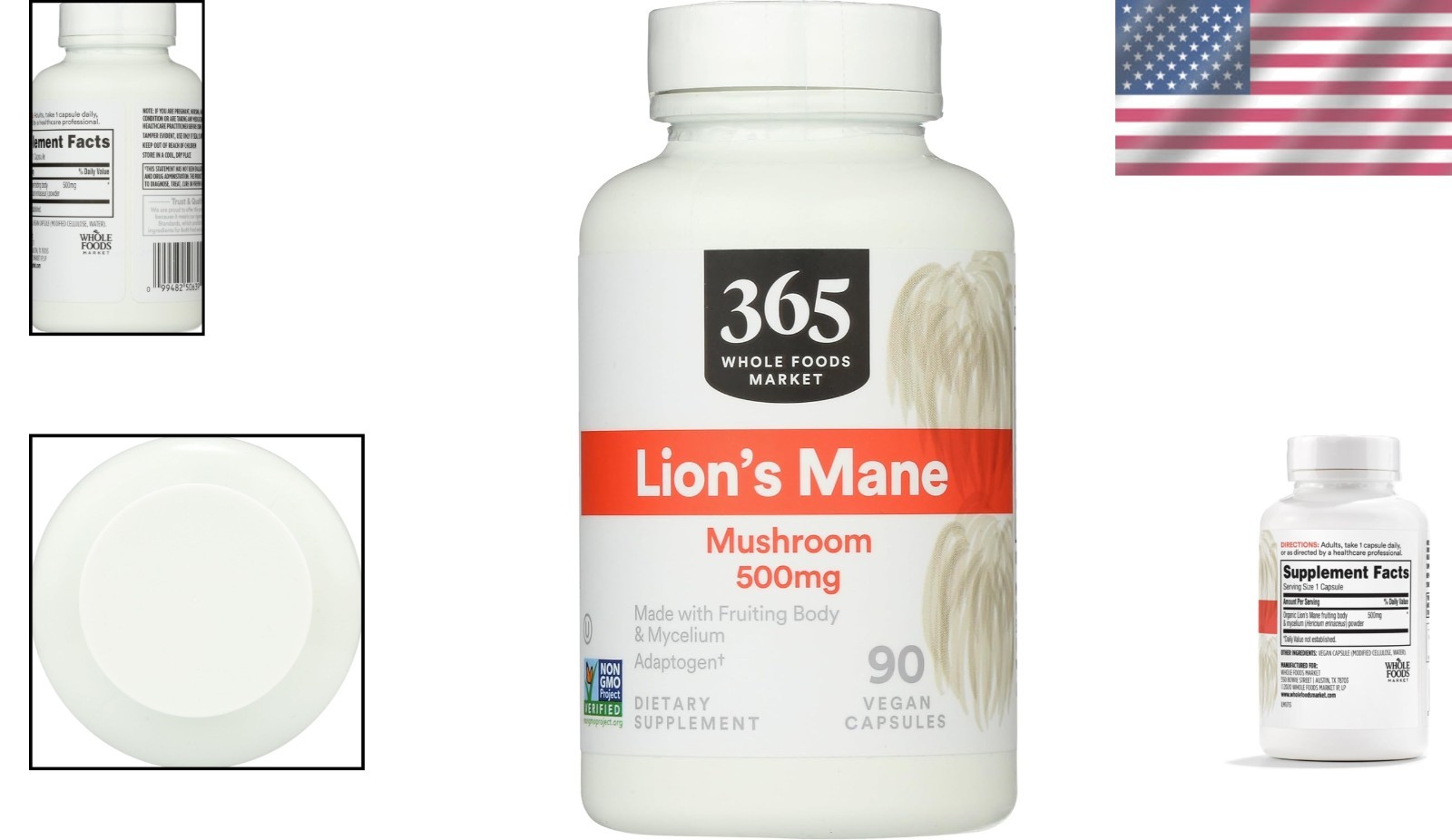 Enhance Cognitive Function with 90 Capsules of Lion’s Mane Mushroom 500mcg